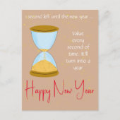 Een tweede zandloper Nieuwjaar Briefkaart (Voorkant)