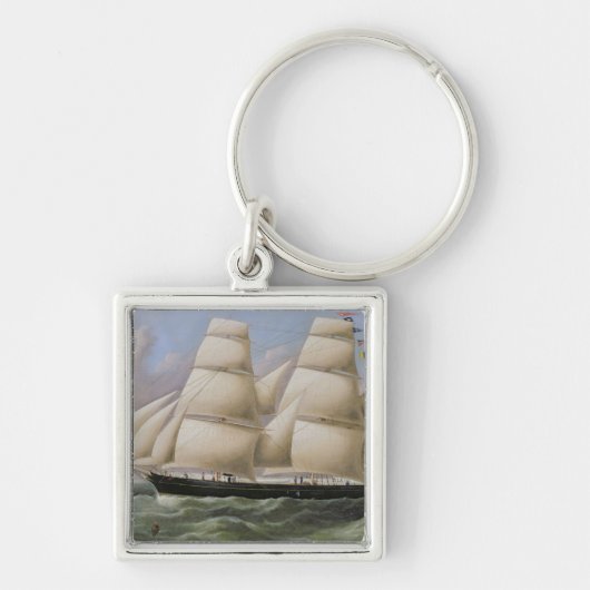 Een tweedehands Schooner van Dover (olie op canvas Sleutelhanger (Voorkant)