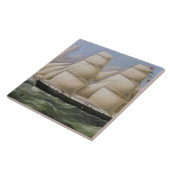 Een tweedehands Schooner van Dover (olie op canvas Tegeltje (Zijkant)