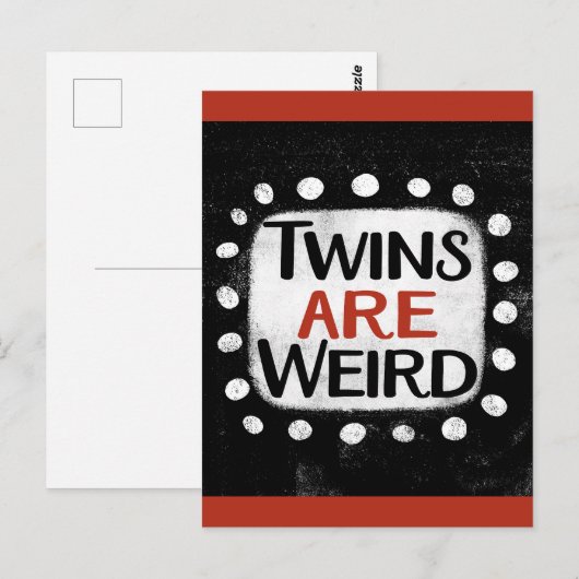 Een tweeling is een raar Briefkaart (Voorkant / Achterkant)