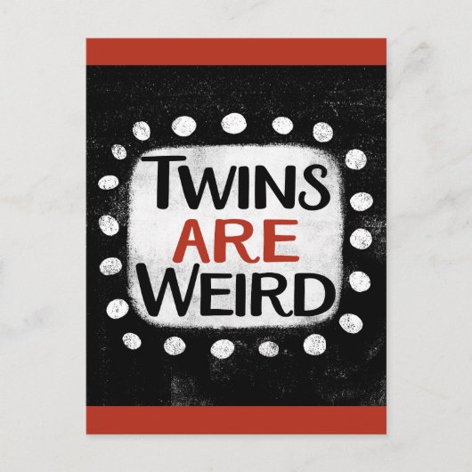 Een tweeling is een raar Briefkaart (Voorkant)