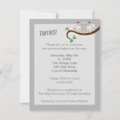 Een tweelinghoofdje van een Baby shower neutraal Kaart (Achterkant)