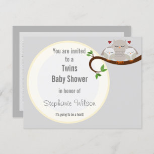 Een tweelinghoofdje van een Baby shower neutraal Kaart