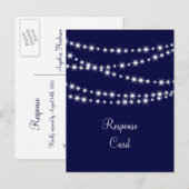 Een Twinkle Lights Briefkaart RSVP (marine) (Voorkant / Achterkant)
