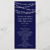 Een Twinkle Lights Wedding Program (marine) Programmakaart (Voorkant)