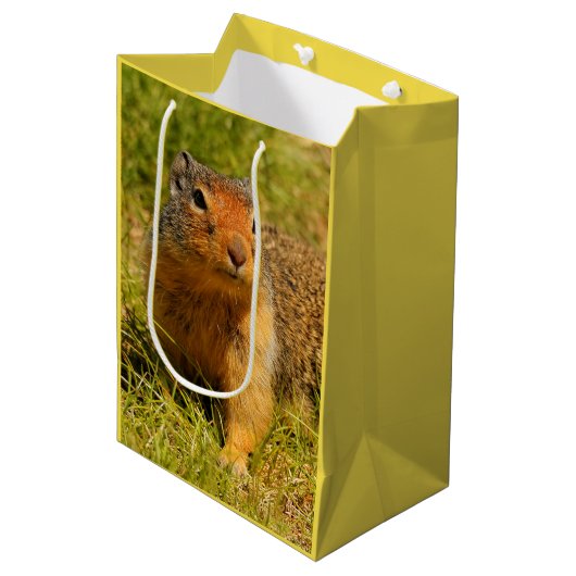 Een Twitchy-nosed Columbian Ground Squirrel Medium Cadeauzakje (Voorkant Gekanteld)