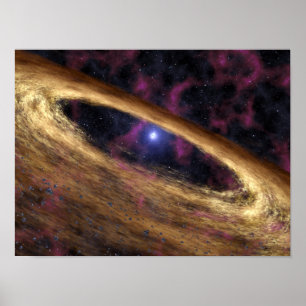 Een type dode ster genaamd een pulsar poster