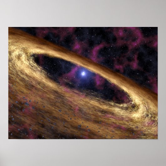 Een type dode ster genaamd een pulsar poster (Voorkant)