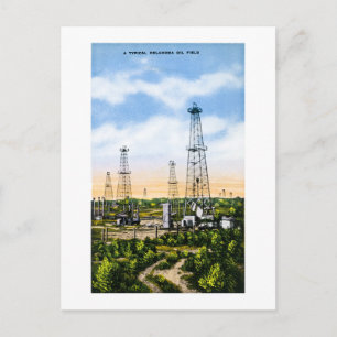 Een typisch Oklahoma olieveld Briefkaart
