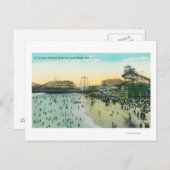 Een typische badcentrale bij de strand briefkaart (Voorkant / Achterkant)