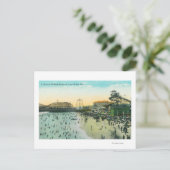 Een typische badcentrale bij de strand briefkaart (Staand voorkant)