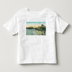 Een typische badcentrale bij de strand kinder shirts