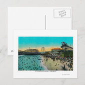 Een typische badzone op lange afstand briefkaart (Voorkant / Achterkant)