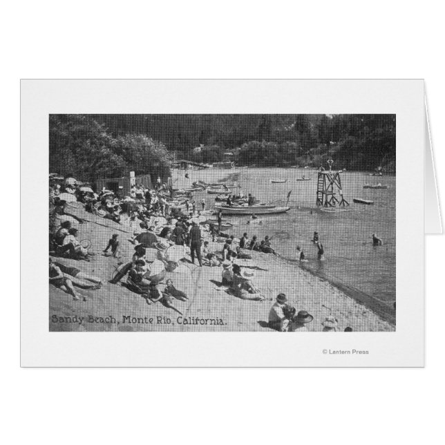 Een typische dag in Sandy Beach Monte Rio, CA (Voorkant Horizontaal)