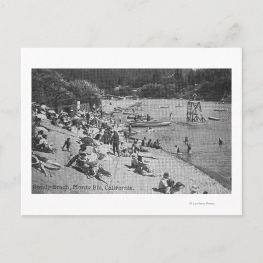 Een typische dag in Sandy Beach Monte Rio, CA Briefkaart (Voorkant)