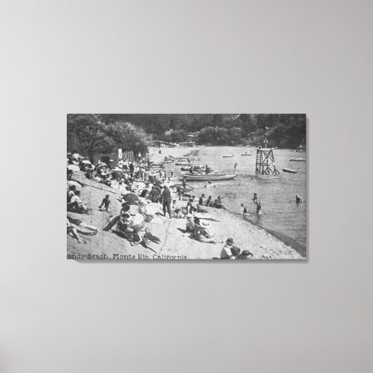 Een typische dag in Sandy Beach Monte Rio, CA Canvas Afdruk (Voorkant)