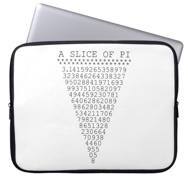 Een Typografisch segment van Pi Laptop Sleeve (Voorkant)