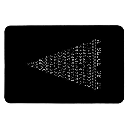 Een Typografisch segment van Pi Magneet (Horizontaal)