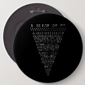 Een Typografisch segment van Pi Ronde Button 6,0 Cm (Voorkant /achterkant)