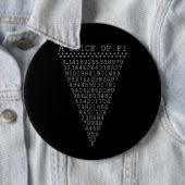 Een Typografisch segment van Pi Ronde Button 6,0 Cm (In situ)