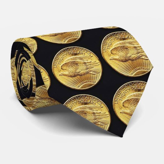 Een U.S. Gold Coin Power Stropdas! Stropdas (Opgerold)