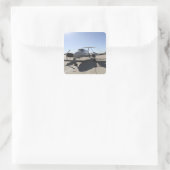 Een UC-12F King Air-vliegtuig Vierkante Sticker (Tas)