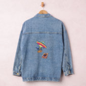 Een ufo die pizza levert. denim jacket (Hangar)
