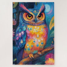 Een uil op een boomtak