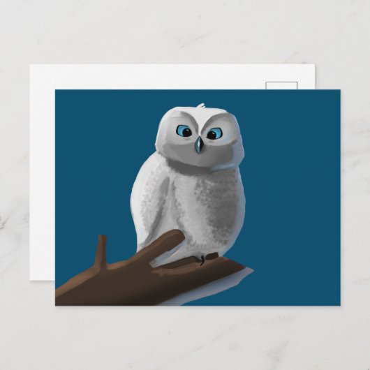 Een uil tekenen die op een tak zit briefkaart (Voorkant / Achterkant)