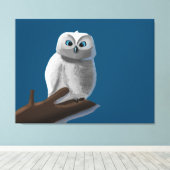 Een uil tekenen die op een tak zit canvas afdruk (Insitu (Houten vloer))