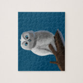 Een uil tekenen die op een tak zit legpuzzel (Verticaal)