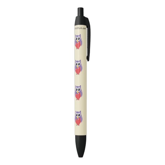 Een Uilige Liefde Zwarte Inkt Pen (Achterkant (Verticaal))