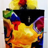 Een uitbarsting van geel geluk grafisch ontwerp tote bag