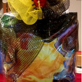 Een uitbarsting van geel geluk grafisch ontwerp tote bag