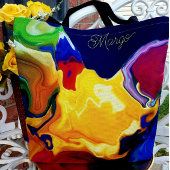 Een uitbarsting van geel geluk grafisch ontwerp tote bag