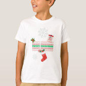 Een uitbarsting van kerstwoorden t-shirt (Voorkant)