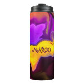 Een uitbarsting van Paarse en geel Thermosbeker (Voorkant)