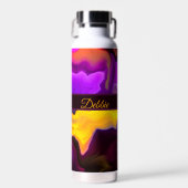 Een uitbarsting van Paarse en geel Waterfles (Voorkant)