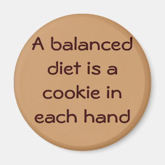 Een uitgebalanceerd dieet is een cookie in elke ha magneet
