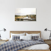 Een uitgebreid rivierlandschap met een Uitzicht va Canvas Afdruk (Insitu (Slaapkamer))