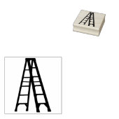 Een uitgebreide trapladder rubberstempel (Gestempeld)