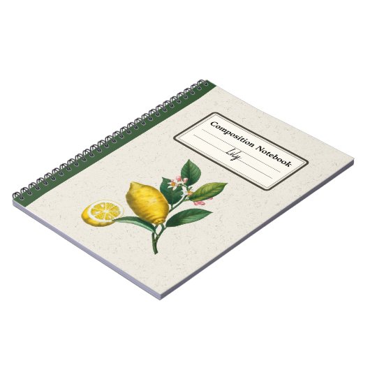 Een uitgebreide versie van Lemon Personalized Comp Notitieboek (Linkerzijde)