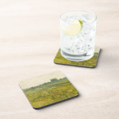 Een uitgestrekt weidelandschap met ganzen bier onderzetter (Rechterzijde)