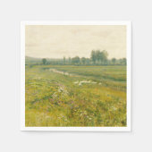 Een uitgestrekt weidelandschap met ganzen servet (Voorkant)