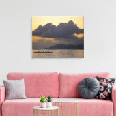 Een uitlegger kanoteam oefent voor de kust canvas afdruk (Insitu (Woonkamer))