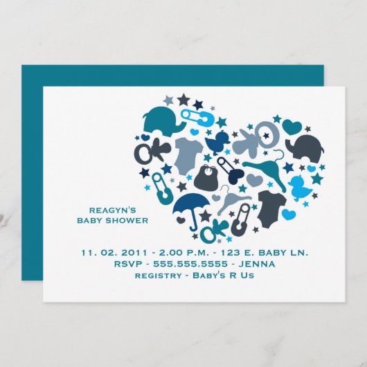 Een uitnodigende uitnodiging voor moederliefde (Voorkant / Achterkant)