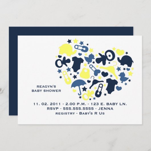 Een uitnodigende uitnodiging voor moederliefde (Voorkant / Achterkant)