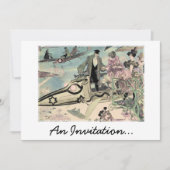 Een uitnodiging (futuristische druk van de 19e eeu (Voorkant)