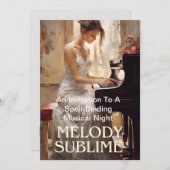 Een uitnodiging Kaart voor de esthetisch geneigd (Voorkant / Achterkant)