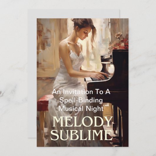 Een uitnodiging Kaart voor de esthetisch geneigd (Voorkant / Achterkant)